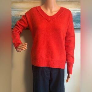 Red V-Neck Sweater
